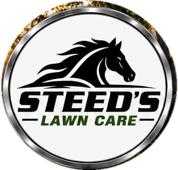 Steed’s Lawn Care horse emblem from our flyer